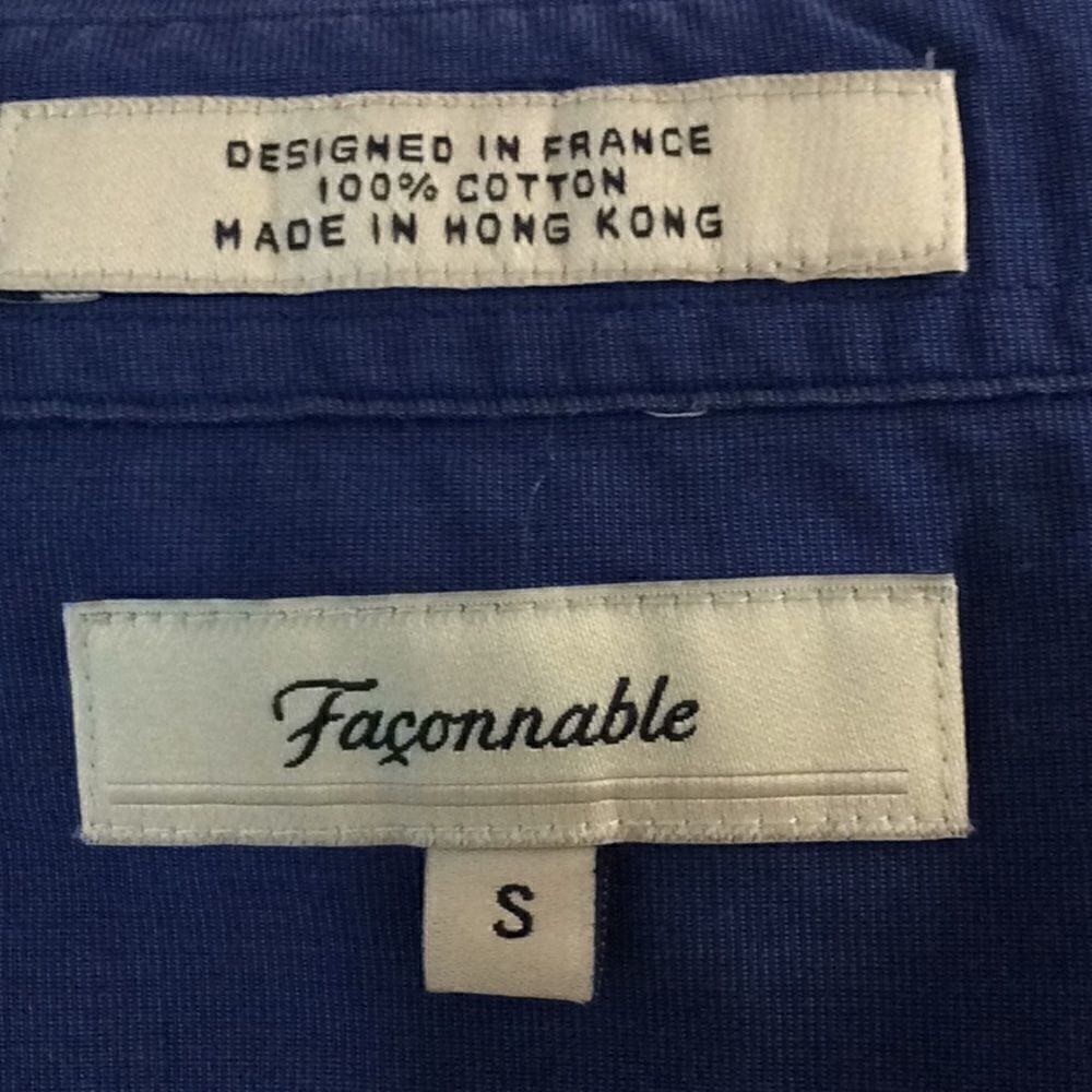 FaconnableNavy 🛳️cottonShirt 👕 3/4 sleeve DeepMediterraneanBlue. Chic Polished - Picture 8 of 17